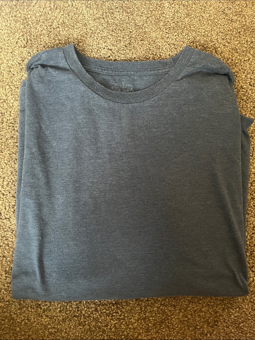 Basic Navy Gray Crewneck Tee